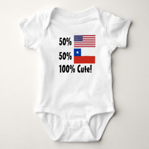 Gullig amerikan 100% för 50% chilenare 50% tröja