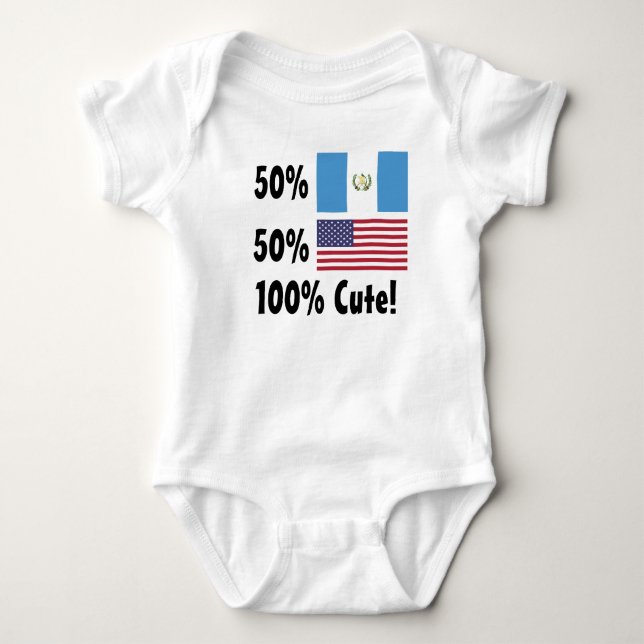 Gullig amerikan 100% för 50% guatemalan 50% t-shirt (Framsida)