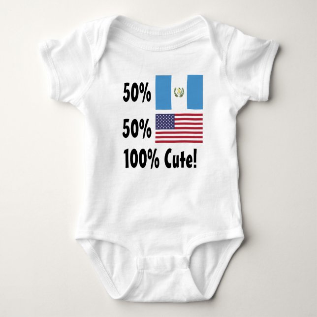 Gullig amerikan 100% för 50% guatemalan 50% tee (Framsida)