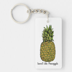 Gullig ananas för vattenfärgkonst