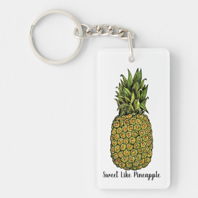 Gullig ananas för vattenfärgkonst (Framsidan)