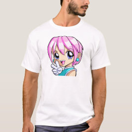 Gullig Animeflicka T Shirt