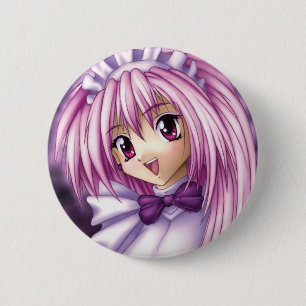 Gullig AnimeflickaMaid Knapp