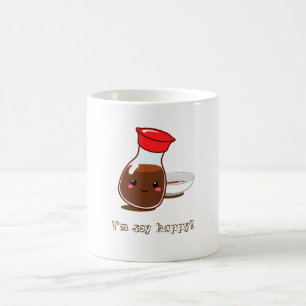 Gullig Animesoya "mig förmiddagsoylycklig! ", Kaffemugg