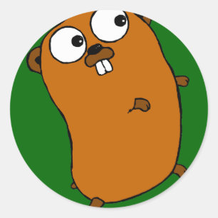 gullig anpassadegopher runt klistermärke