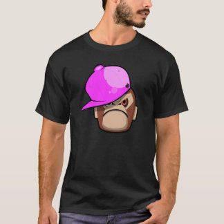 Gullig apa i rosa äpplestil tee shirt