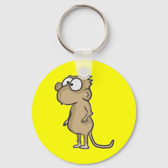Gullig apa Keychain Nyckelring (Framsida)