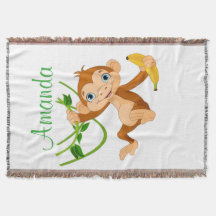 Gullig apa med bananen