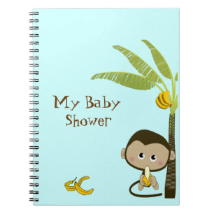 Gullig apababy showeranteckningsbok anteckningsbok med spiral