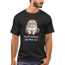 gullig arg katt t-shirt