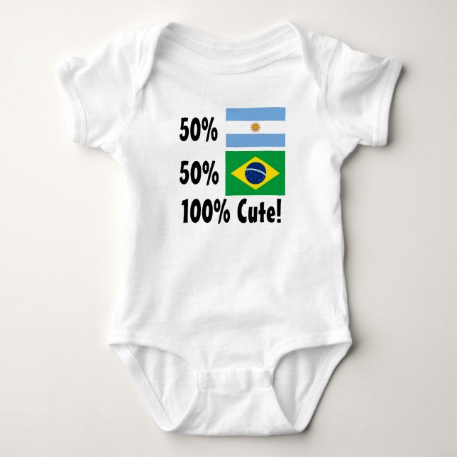 Gullig argentinare 100% för 50% brasilian 50% tröja (Framsida)