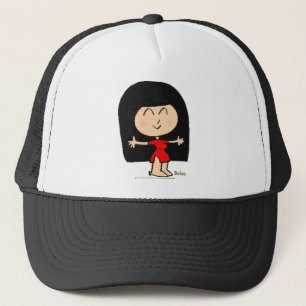 GULLIG ASIATISK FLICKA KEPS