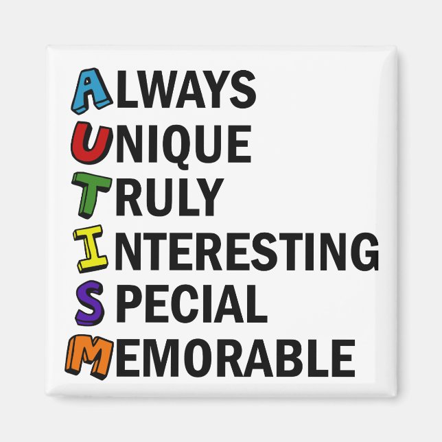 Gullig Autism Magnet (Framsidan)