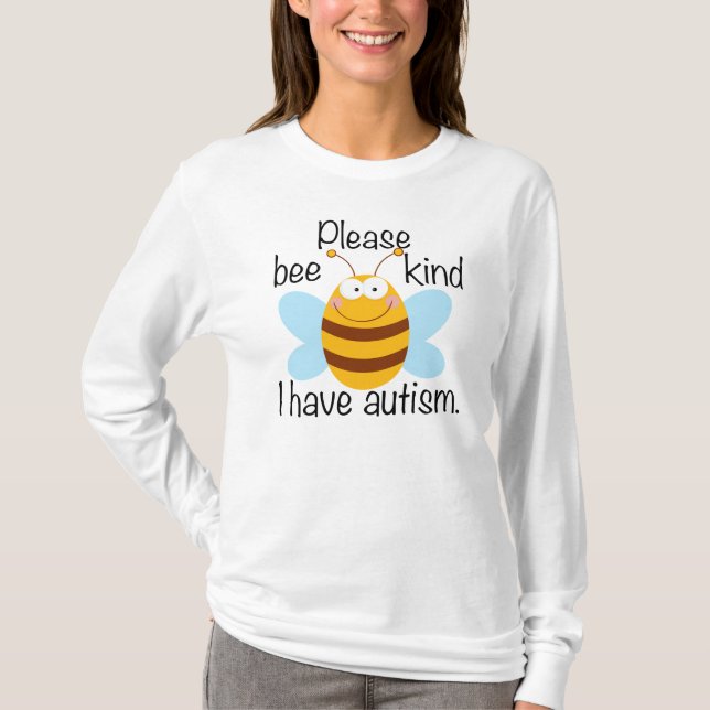 Gullig Autismvits T Shirt (Framsida)