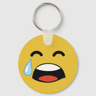 Gullig aww gråter inte emoji nyckelring