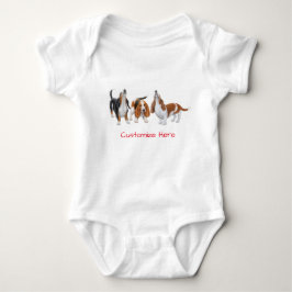 Gullig baby för Bassethundhundar ett biet T-shirt
