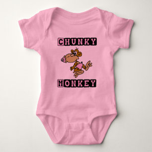 Gullig baby för rosa Chunky apa som är i ett Tee