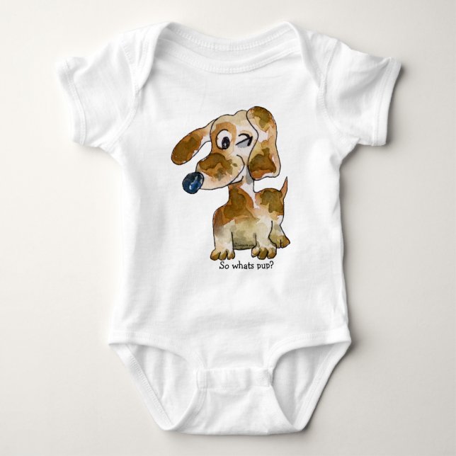 Gullig baby för tecknadvalphundar t shirt (Framsida)