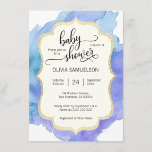 Gullig baby shower för POJKE för Inbjudningar