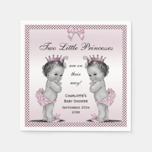 Gullig baby shower för vintagePrincess Koppla Pappersservett