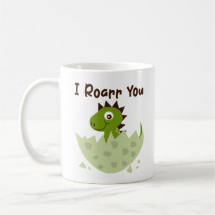 Gullig babyDinosaurmugg - Dino kärlekkopp Kaffemugg