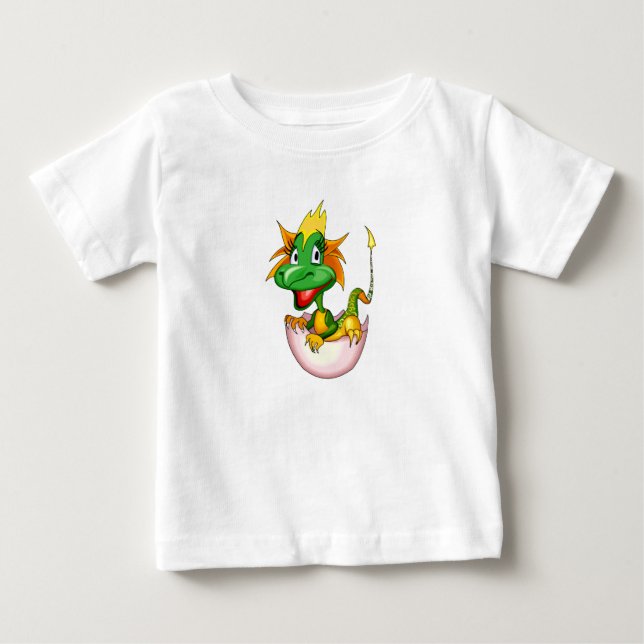 Gullig babydrake för fantasi tee (Framsida)