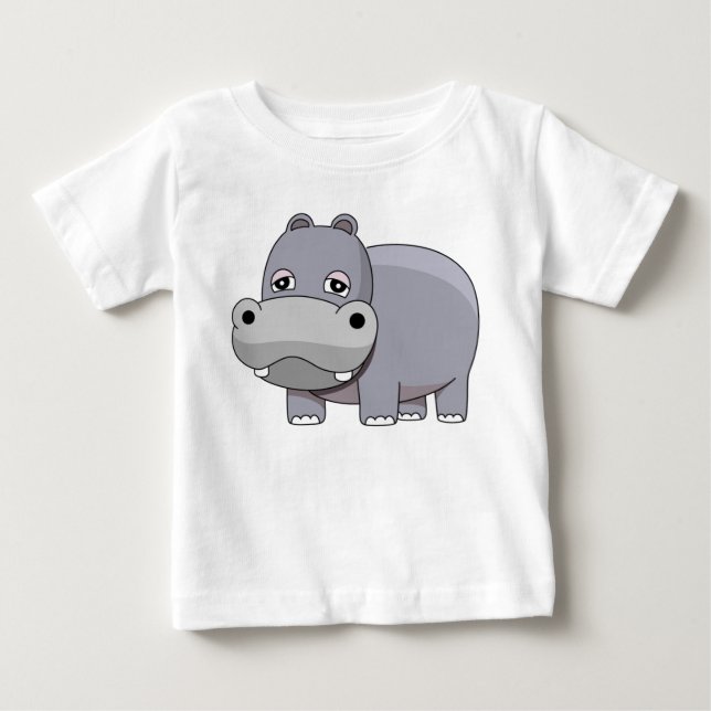 Gullig babyflodhäst t shirt (Framsida)
