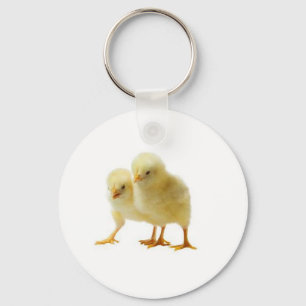Gullig babyhöna Keychain Nyckelring