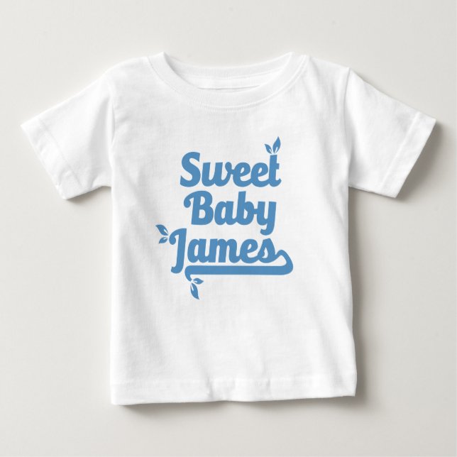 Gullig babyJames design T Shirt (Framsida)