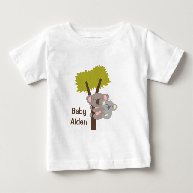 Gullig babyKoalabjörn och mammor för babyar Tee (Framsida)
