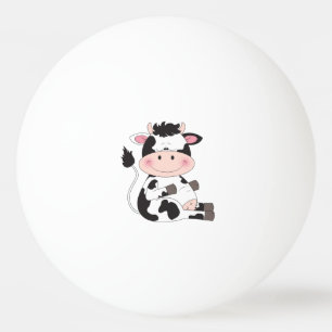 Gullig babykotecknad pingisboll