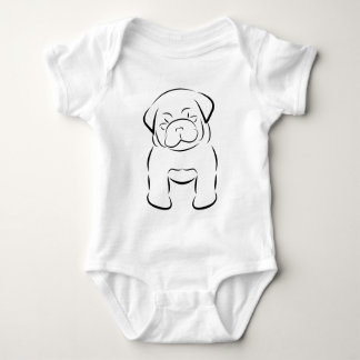 Gullig babymopsranka tee