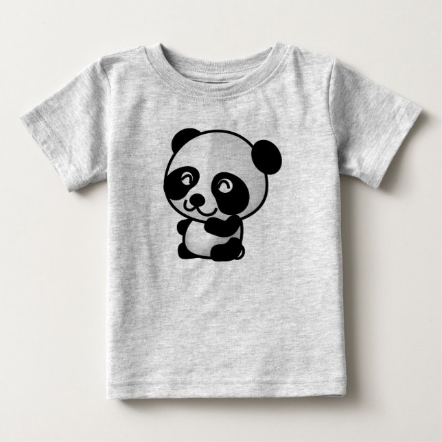 Gullig babyPandabra Jersey Tee Shirt (Framsida)