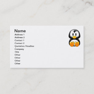 Gullig babypingvin - Customizeable Visitkort