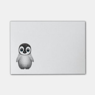 Gullig babypingvin post-it block