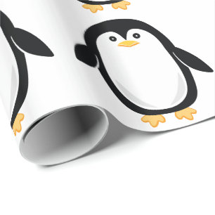 Gullig babypingvin presentpapper