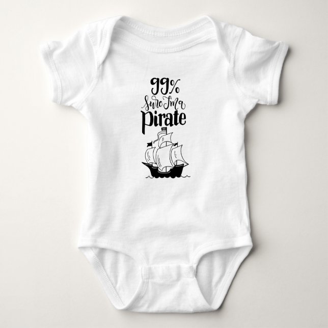 Gullig babypiratBodysuit Tee (Framsida)