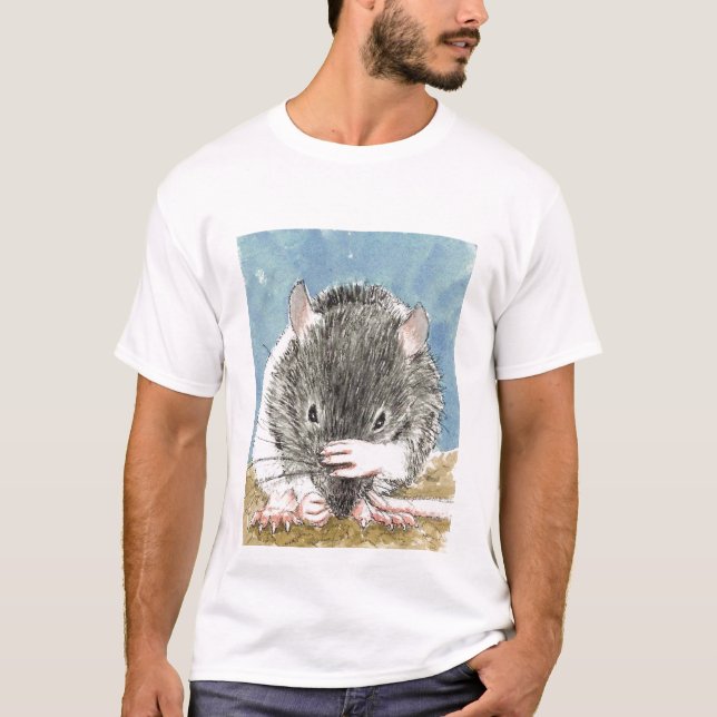 Gullig babyråtta t shirt (Framsida)