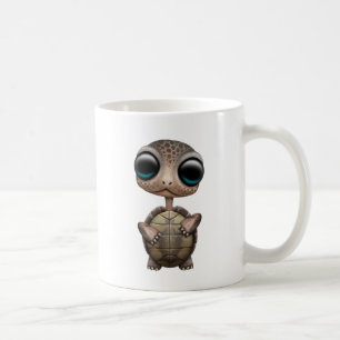 Gullig babysköldpadda kaffemugg