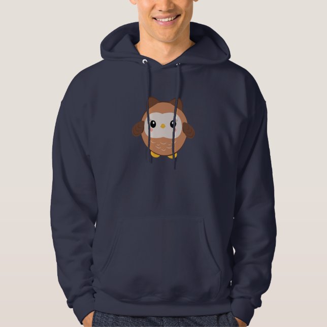 Gullig babyugglahoodie hoodie (Framsida)