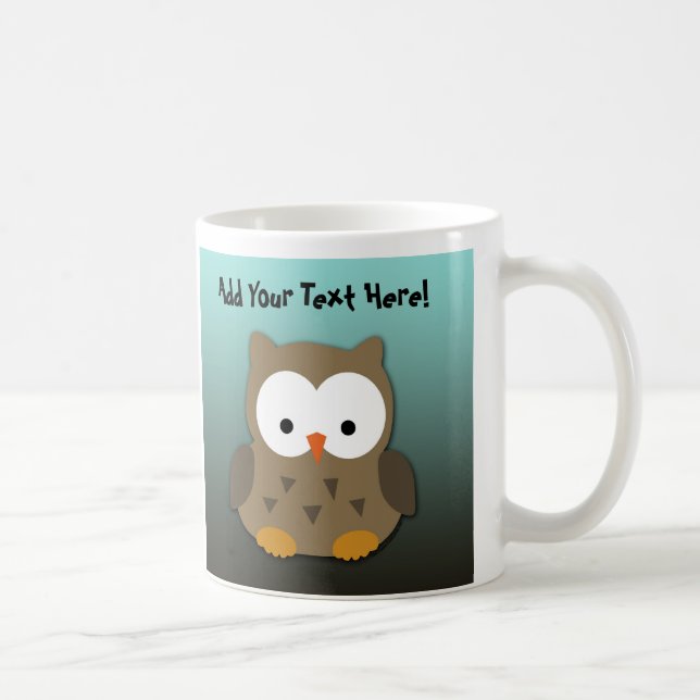 Gullig babyugglapersonlig kaffemugg (Höger)