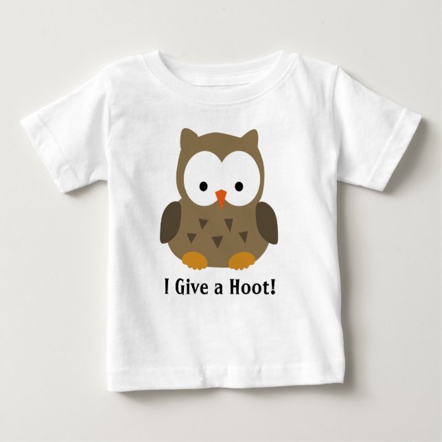 Gullig babyugglapersonlig t-shirt (Framsida)