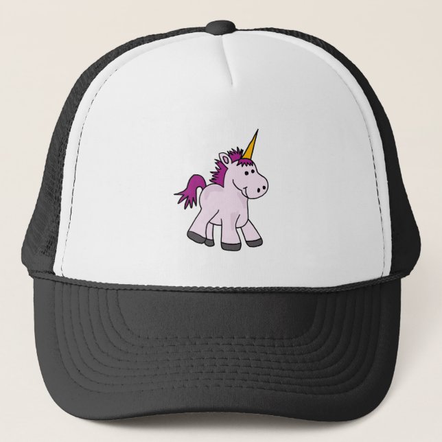 Gullig babyUnicorntecknad Keps (Framsida)