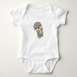 Gullig babyuttervalp tee shirt