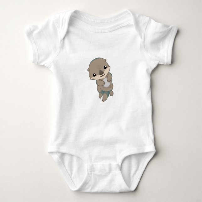 Gullig babyuttervalp tee shirt (Framsida)