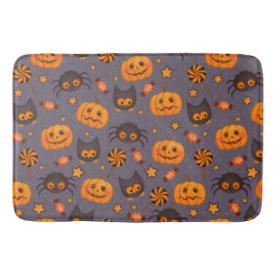 Gullig bakgrund för Halloween mönsterlilor Badrumsmatta