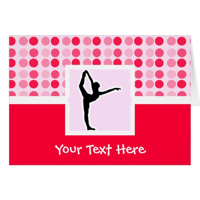 Gullig balett hälsningskort (Framsidan Horizontal)