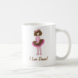 Gullig Ballerina - rosa dansare Kaffemugg