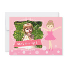 Gullig Ballerina, rosa flickafödelsedagsfest