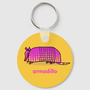 Gullig bältdjur Keychain Nyckelring
